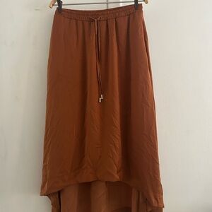 Banana Republic Brown Midi Skirt High-Low Casual
